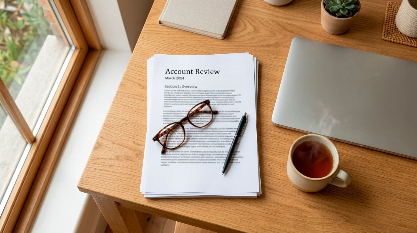 UK financial vulnerability paperwork on a desk next to a laptop showing a gambling account review